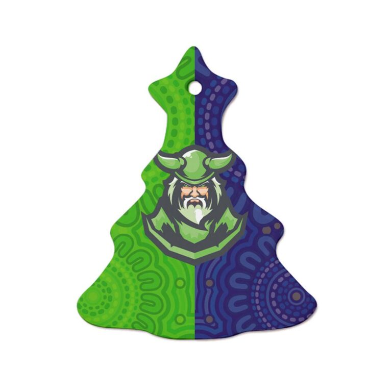 Raiders Ceramic Ornament - Raiders Rugby Aboriginal Style