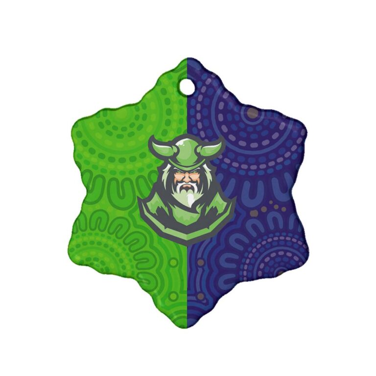 Raiders Ceramic Ornament - Raiders Rugby Aboriginal Style