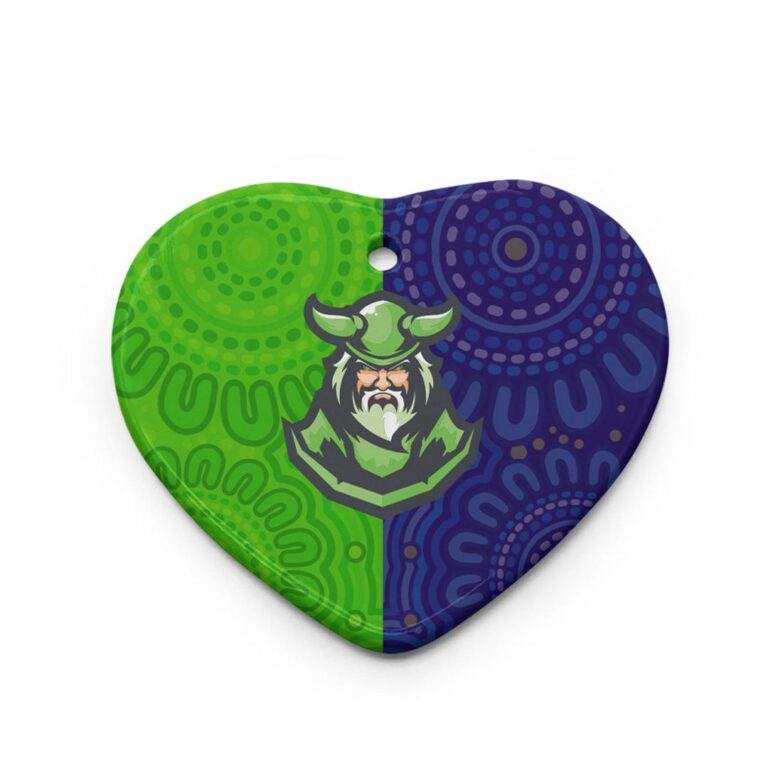 Raiders Ceramic Ornament - Raiders Rugby Aboriginal Style