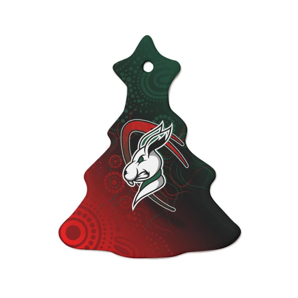 Rabbitohs Rugby Ceramic Ornament - Rabbitohs Rugby Ball