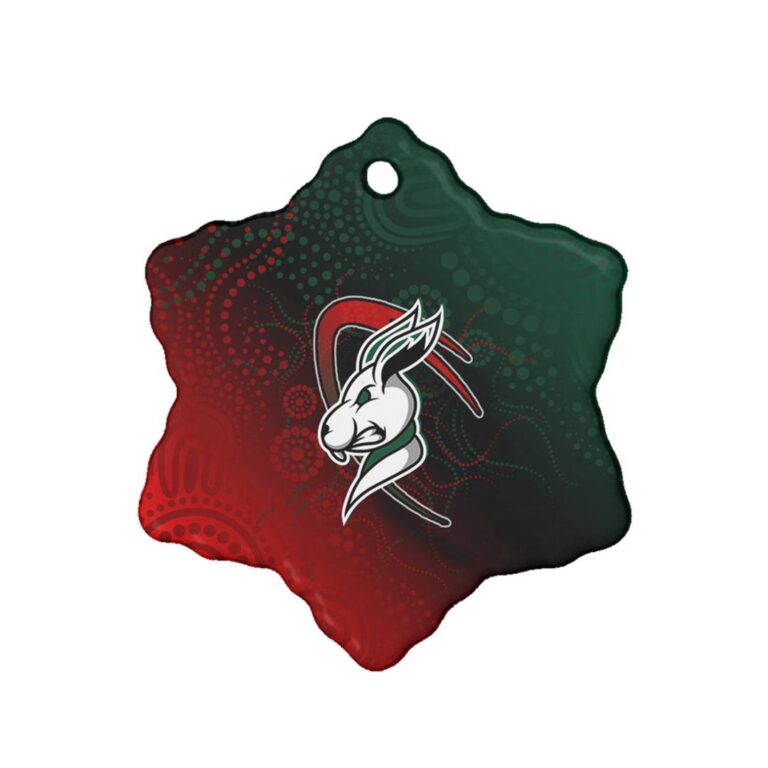 Rabbitohs Rugby Ceramic Ornament - Rabbitohs Rugby Ball