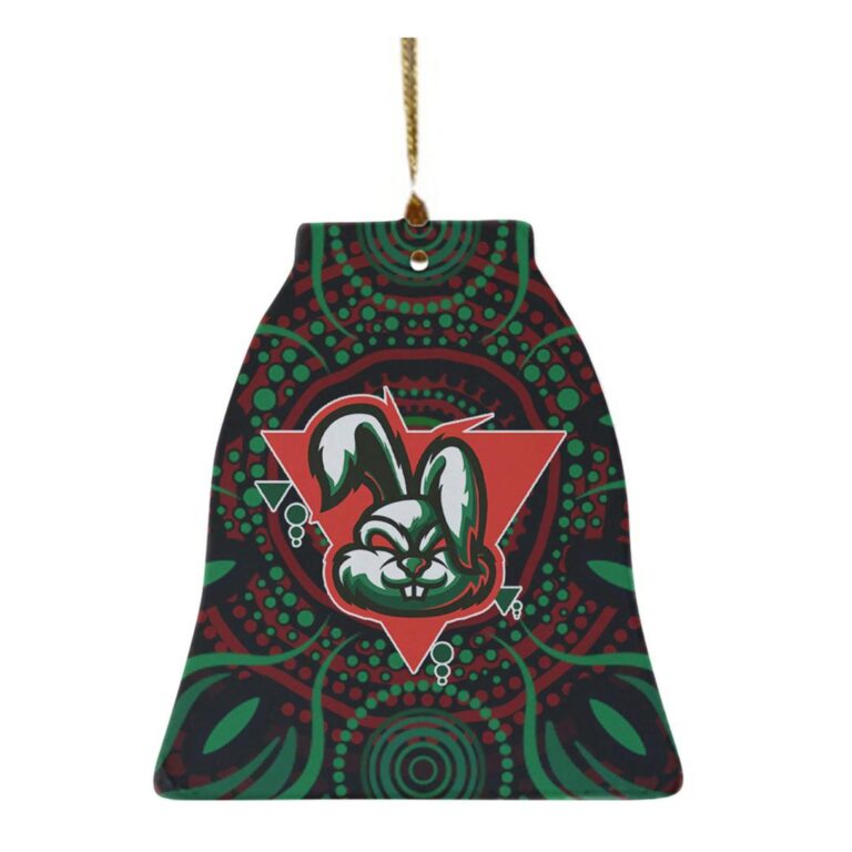 Rabbitohs Rugby Ceramic Ornament - Rabbitohs Aboriginal Rugby