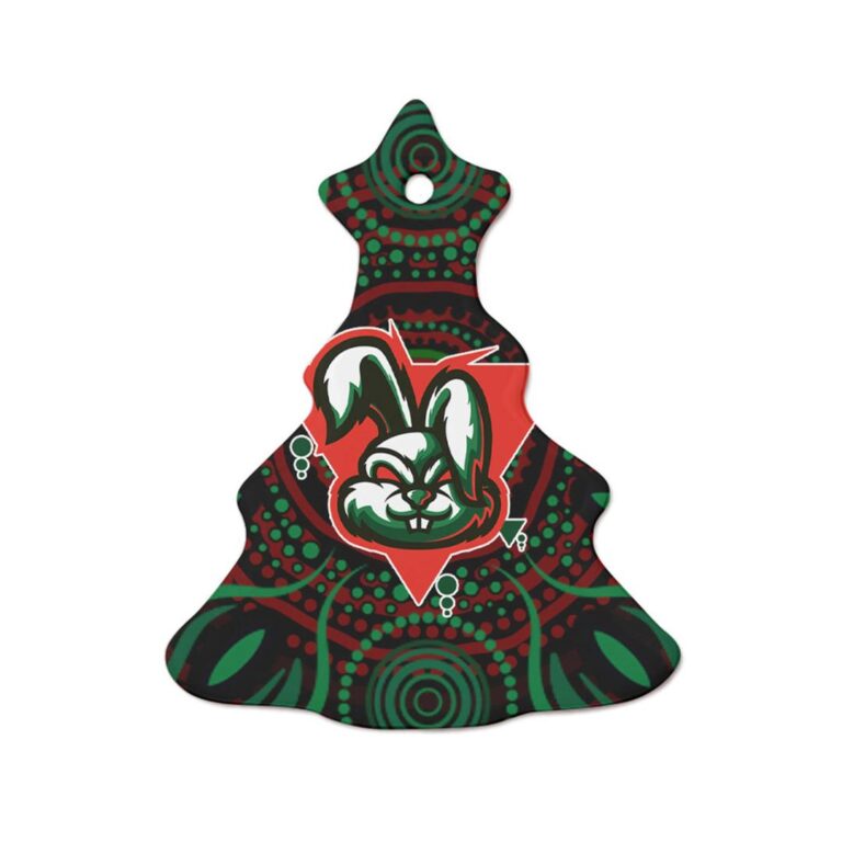 Rabbitohs Rugby Ceramic Ornament - Rabbitohs Aboriginal Rugby