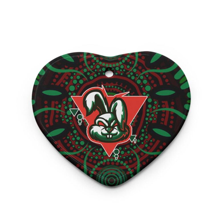 Rabbitohs Rugby Ceramic Ornament - Rabbitohs Aboriginal Rugby