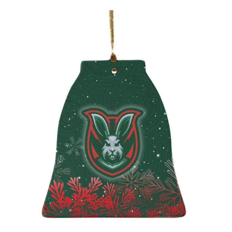 Rabbitohs Rugby Ceramic Ornament - Rabbitohs Aboriginal Style