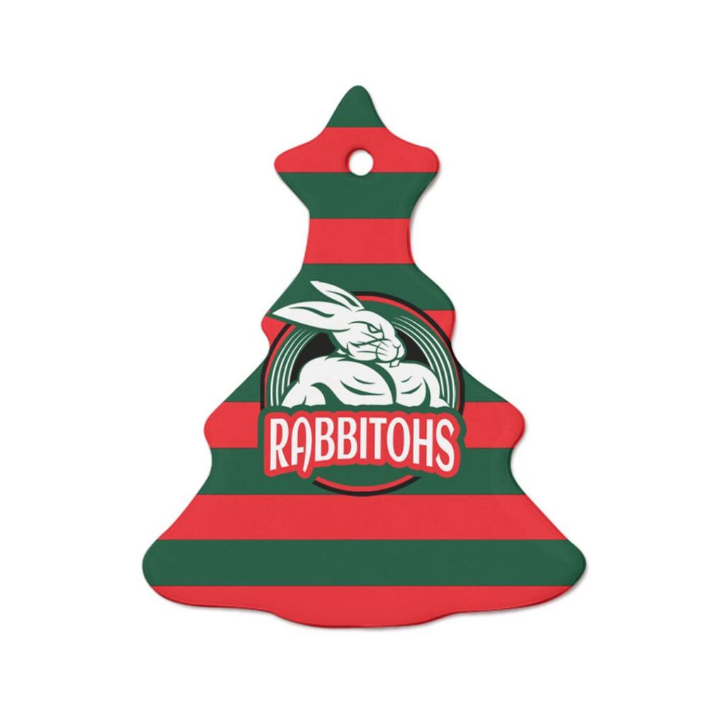 Rabbitohs Rugby Ceramic Ornament - Rabbitohs Super Style
