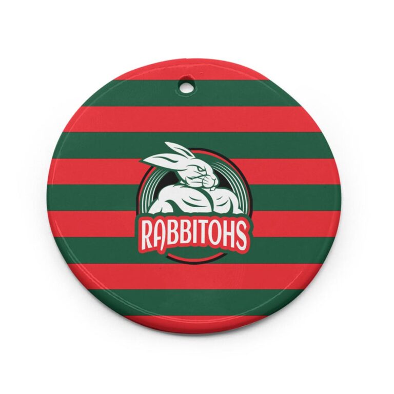 Rabbitohs Rugby Ceramic Ornament - Rabbitohs Super Style