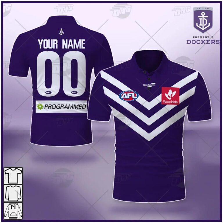 AFL Fremantle Dockers 2021 Home Guernsey Polo Shirt
