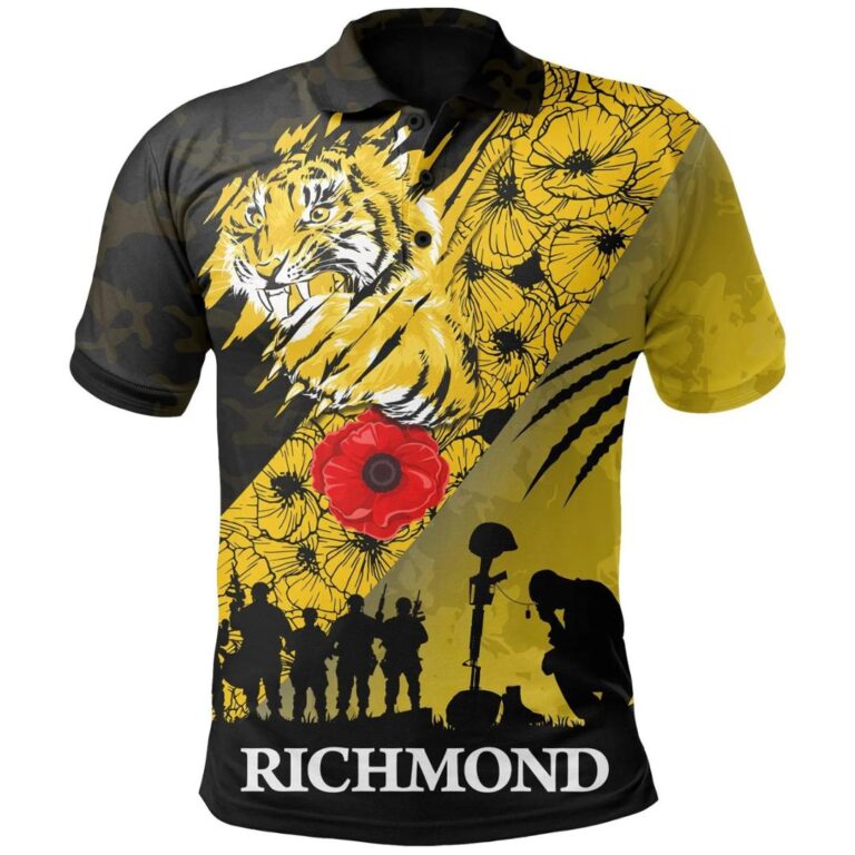 AFL Richmond Tigers Lest We Forget Polo Shirt