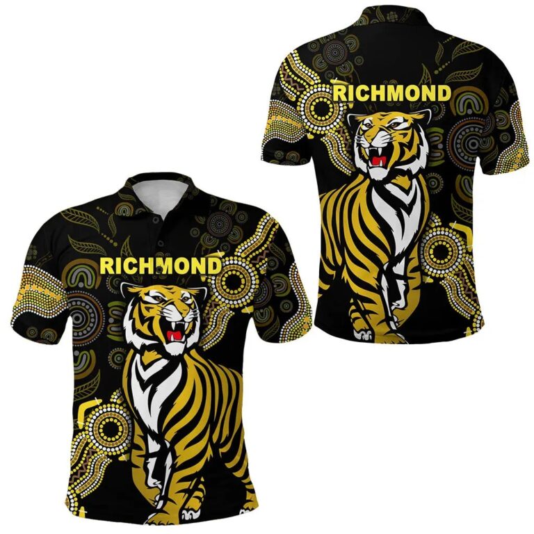 AFL Richmond Tigers Simple Indigenous Polo Shirt