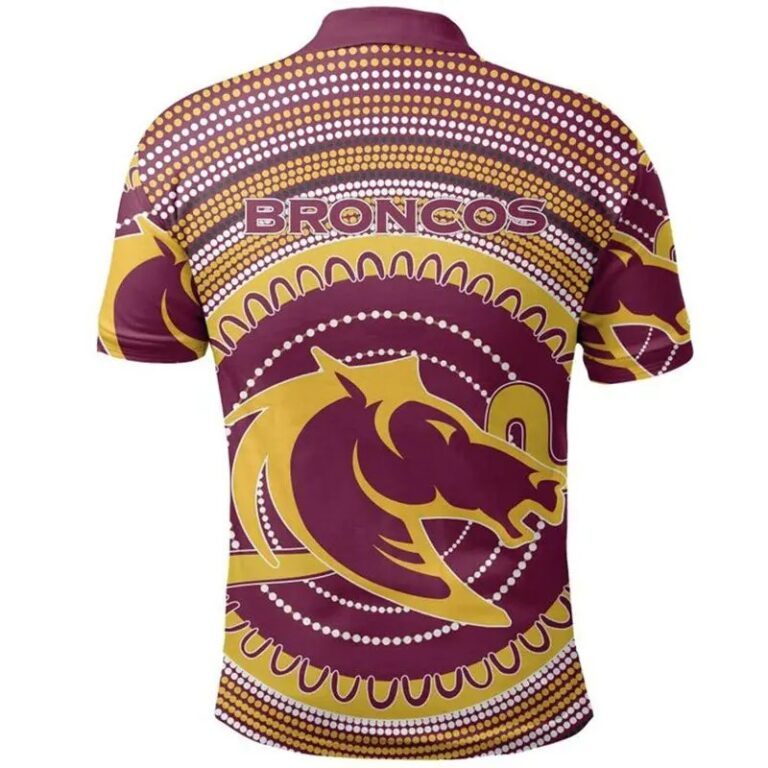 NRL Brisbane Broncos Rugby Indigenous Jersey Polo Shirt