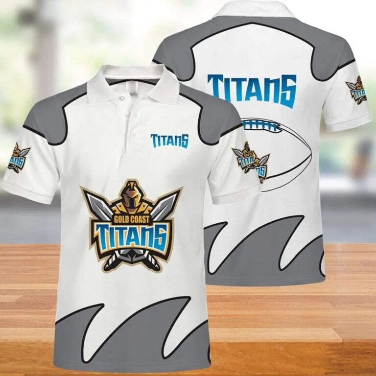NRL Gold Coast Titans White Polo Shirt