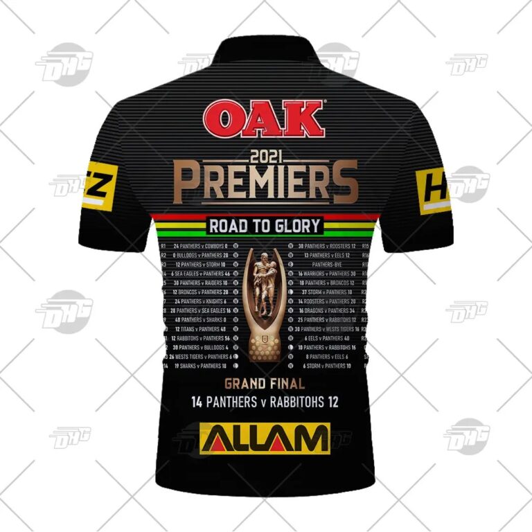 NRL Penrith Panthers Premiers 2021 Team Signatures Polo Shirt
