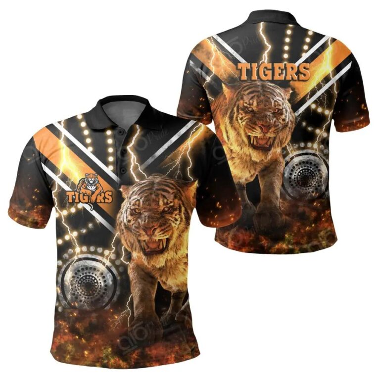 NRL Wests Tigers Aboriginal Polo Shirt V2