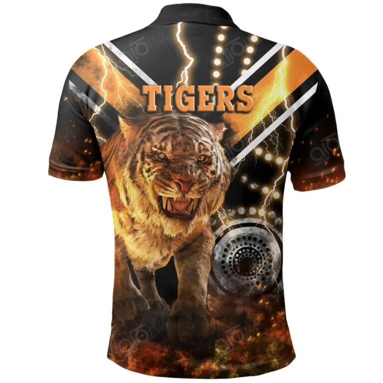 NRL Wests Tigers Aboriginal Polo Shirt V2