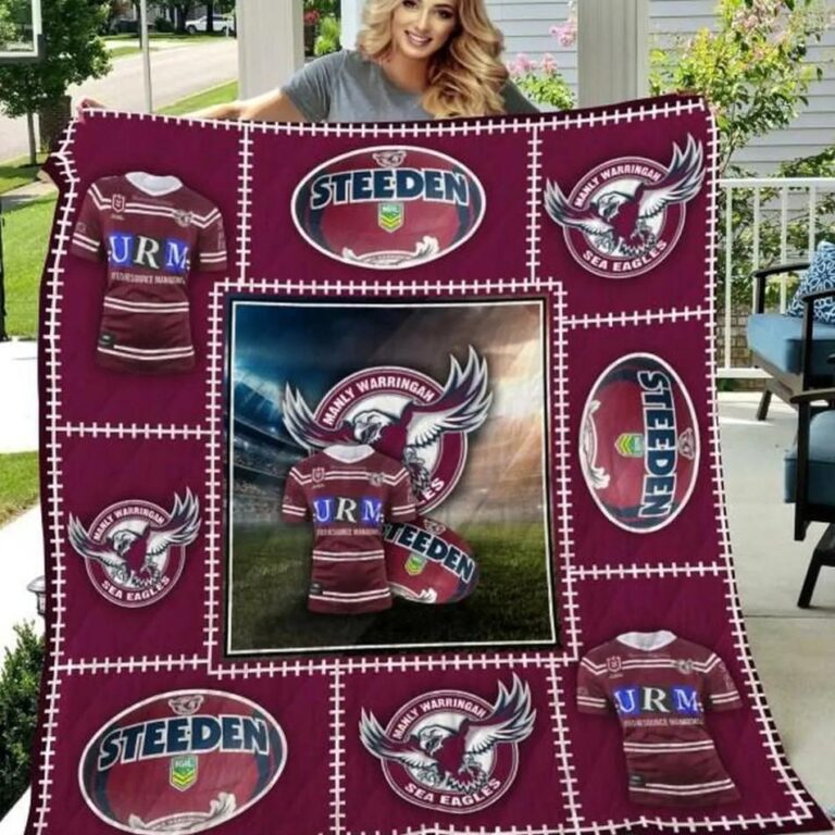 NRL Manly Warringah Sea Eagles Quilt Blanket V3