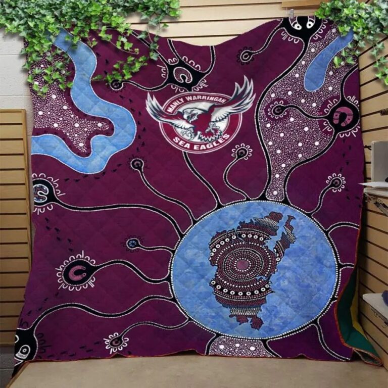 NRL Manly Warringah Sea Eagles Indigenious Quilt Blanket