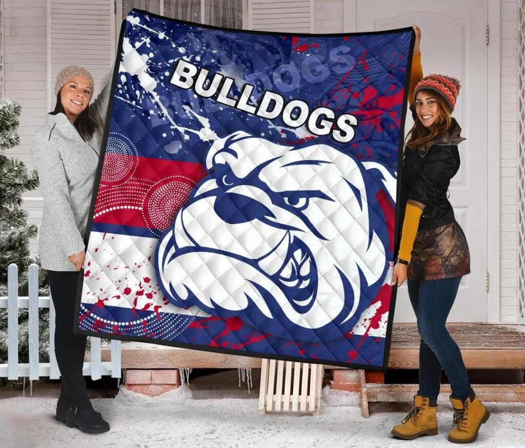 AFL Western Bulldogs Indigenous Quilt Blanket V1