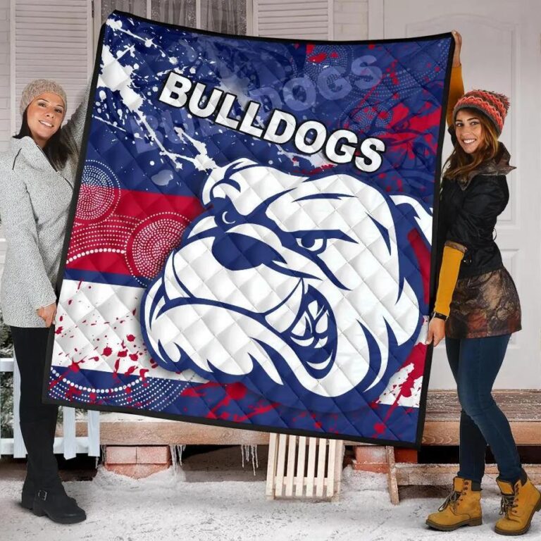 AFL Western Bulldogs Indigenous Quilt Blanket V1