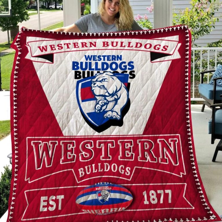 AFL Western Bulldogs EST 1877 Quilt Blanket