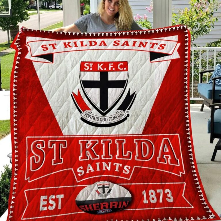 AFL St Kilda Saints EST 1873 Quilt Blanket