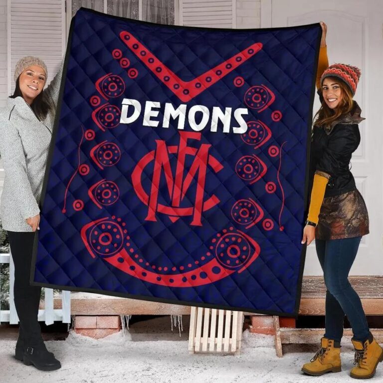 AFL Melbourne Demons Indigenous Quilt Blanket