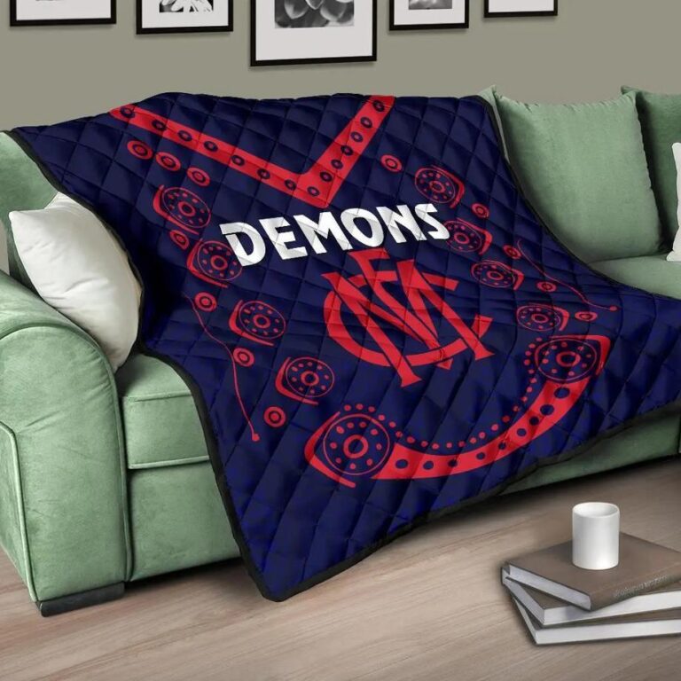 AFL Melbourne Demons Indigenous Quilt Blanket