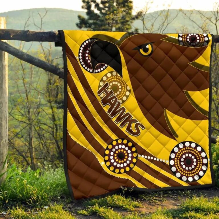 AFL Hawthorn Hawks Indigenous Quilt Blanket