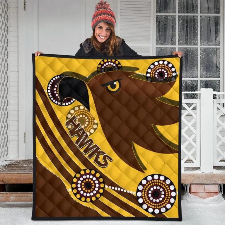 AFL Hawthorn Hawks Indigenous Quilt Blanket