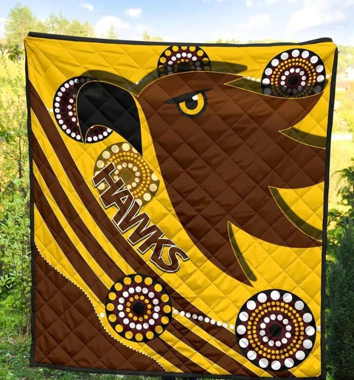 AFL Hawthorn Hawks Indigenous Quilt Blanket