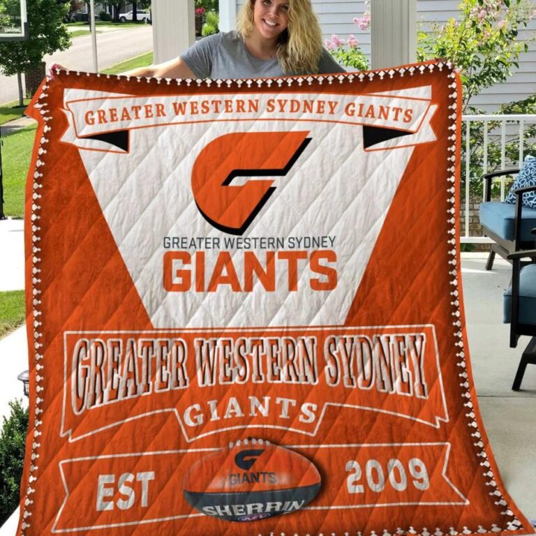 AFL Greater Western Sydney Giants EST 2009 Quilt Blanket