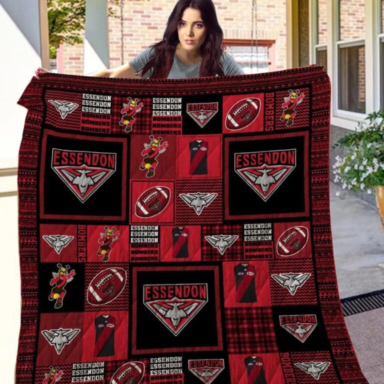 AFL Essendon Bombers Quilt Blanket V1