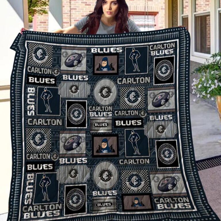 AFL Carlton Blues Quilt Blanket V1