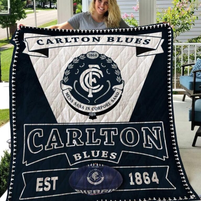 AFL Carlton Blues EST 1864 Quilt Blanket