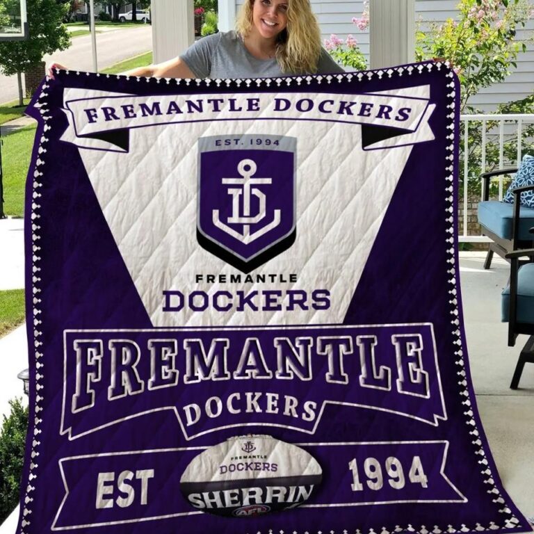 AFL Fremantle Dockers EST 1994 Quilt Blanket