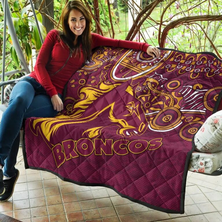 NRL Brisbane Broncos Indigenous Quilt Blanket