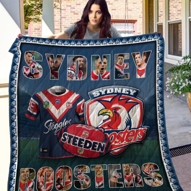 NRL Sydney Roosters Quilt Blanket V1