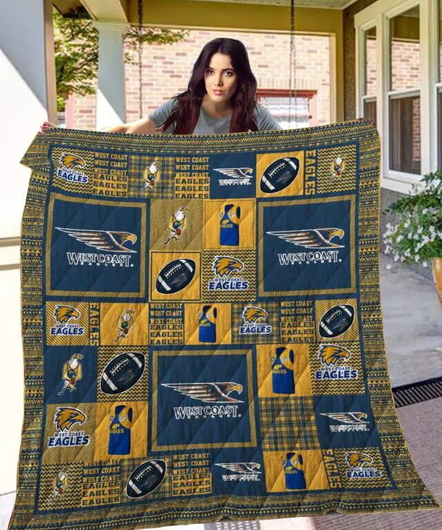 AFL West Coast Eagles Quilt Blanket V2