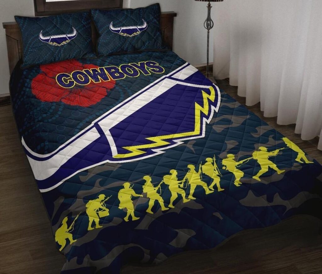 NRL Cowboys Quilt Bed Set Anzac Country Style