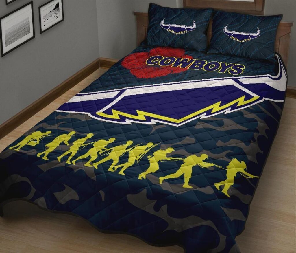 NRL Cowboys Quilt Bed Set Anzac Country Style