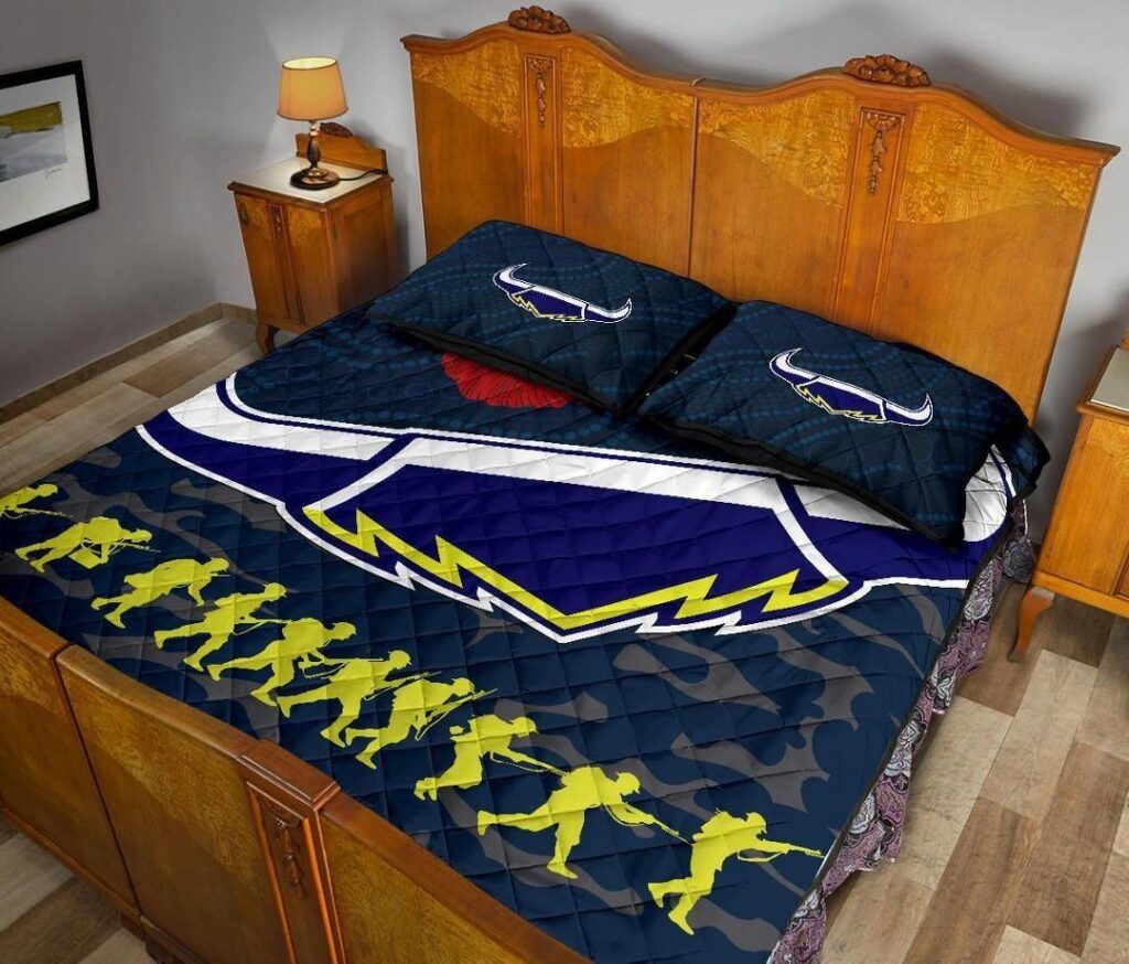 NRL Cowboys Quilt Bed Set Anzac Country Style
