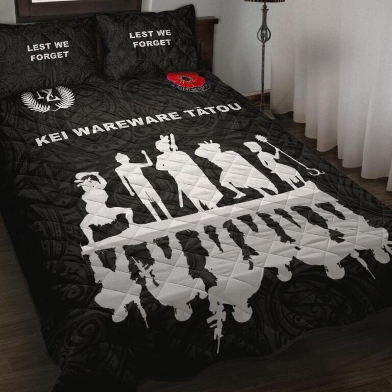 NRL Lest We Forget New Zealand Warriors Anzac Quilt Bed Set