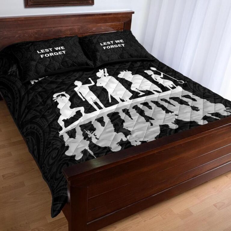 NRL Lest We Forget New Zealand Warriors Anzac Quilt Bed Set