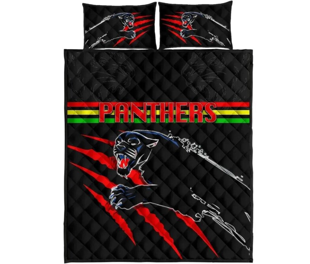 NRL Panthers Quilt Bed Set Claws