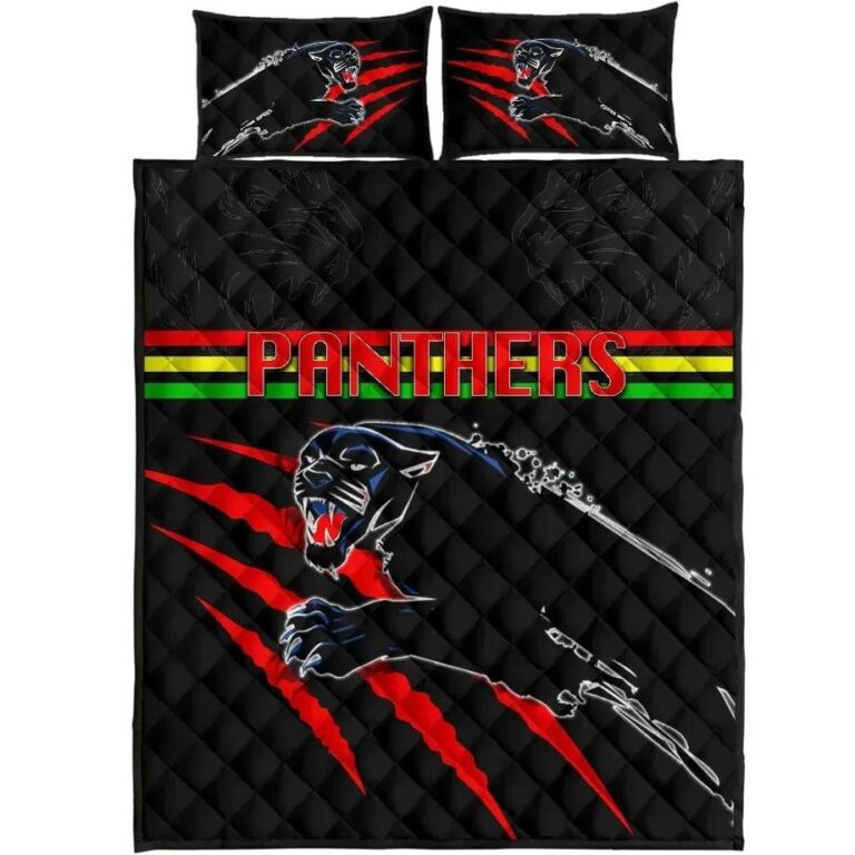 NRL Panthers Quilt Bed Set Claws