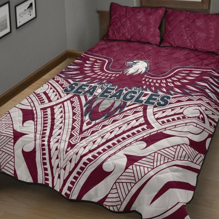 NRL Warringah Quilt Bed Set Sea Eagles Multicultural