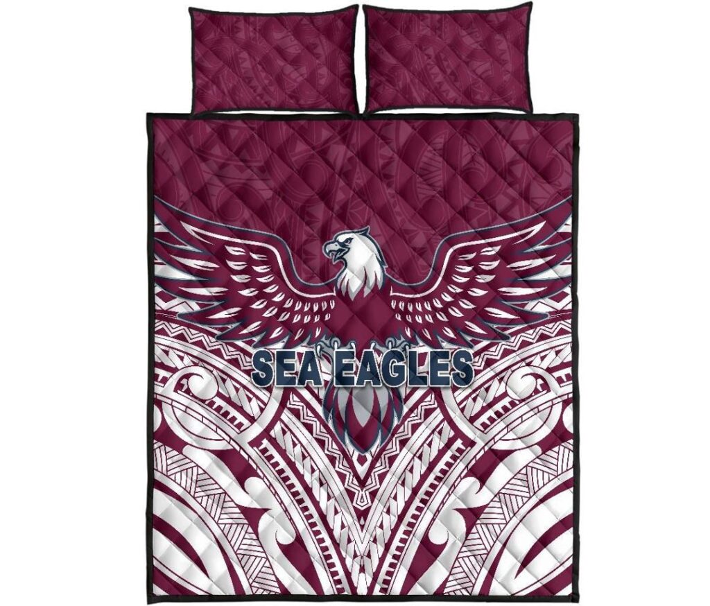 NRL Warringah Quilt Bed Set Sea Eagles Multicultural