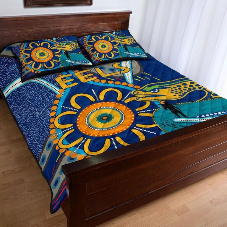 NRL Parramatta Quilt Bed Set Eels Indigenous