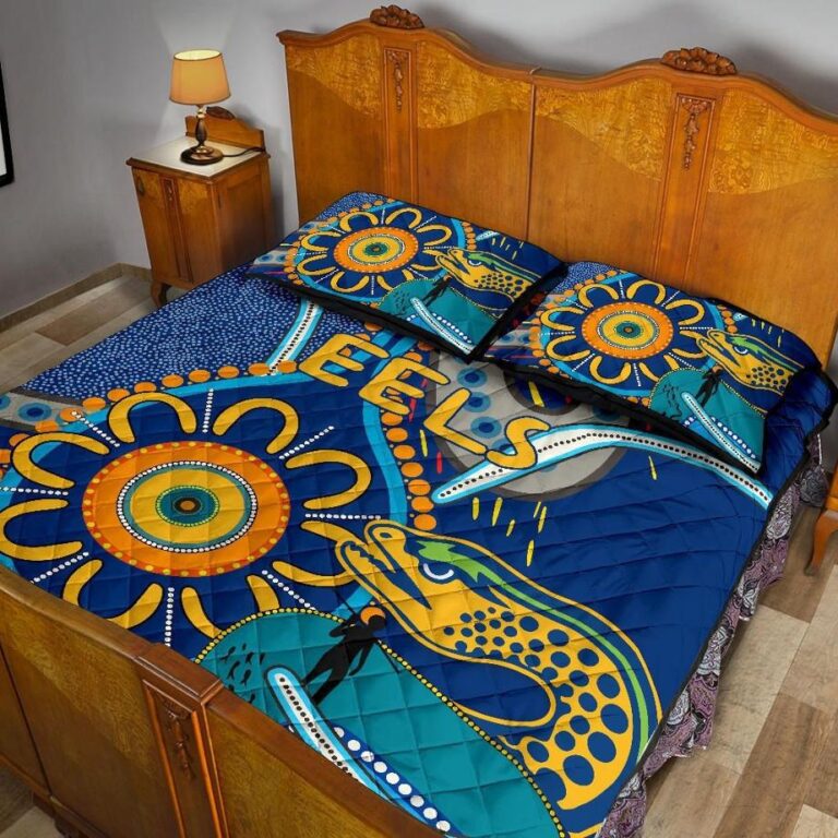 NRL Parramatta Quilt Bed Set Eels Indigenous