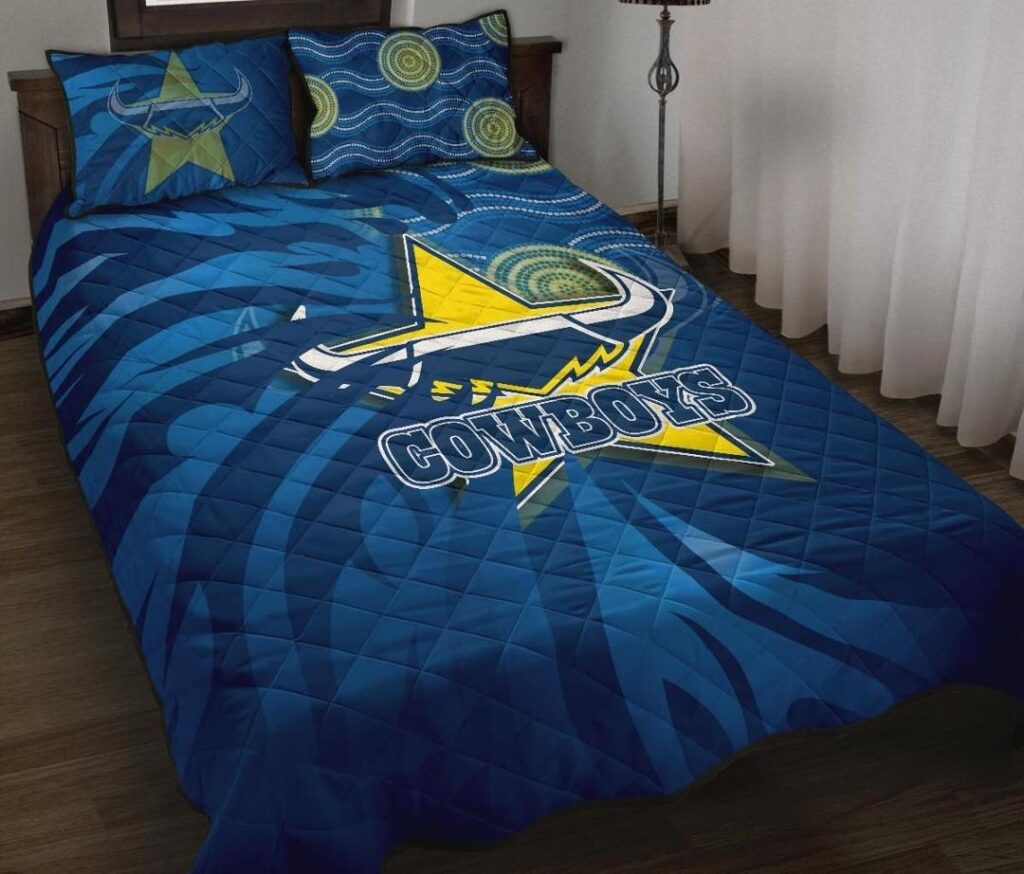 NRL Cowboys Fire Quilt Bed Set North Queensland